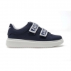 immagine 3 di Sneakers in pelle blu  con doppio velcro e logo