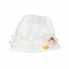 immagine 1 di Cappellino bianco con applicazioni rosa