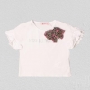 immagine 2 di T.shirt in cotone bimba con logo di strass
