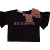 immagine 0 di T.shirt in cotone bimba con logo di strass