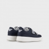 immagine 2 di Sneakers in pelle blu  con doppio velcro e logo