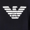 immagine 2 di Emporio Armani felpa girocollo blu con mega  logo centrale
