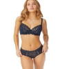 immagine 0 di Completo intimo  in pizzo blu reggiseno coppa E + slip