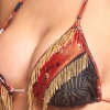 immagine 2 di Bikini Triangolo e slip laccetto brasiliano regolabile  F**k
