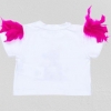 immagine 1 di T.shirt bianca in cotone con stampa colorata