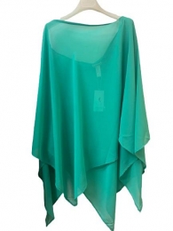 Poncho colore verde 1