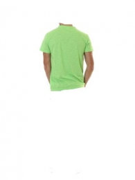 T.shirt scollo V cotone soffiato colore verde 2