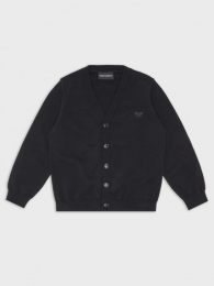 Emporio Armani junior cardigan scollo V misto lana 1