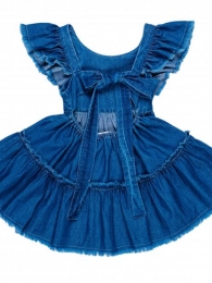 Abitino in denim baby 2-7 anni 2