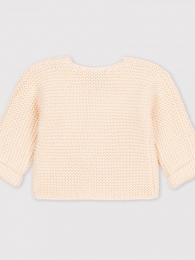 Cardigan Petit Bateau in tricot, panna 2