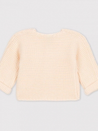 Cardigan Petit Bateau in tricot, panna 2