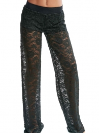 Pantalone in pizzo nero 1