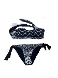 Bikini fascia bianco-nero 1