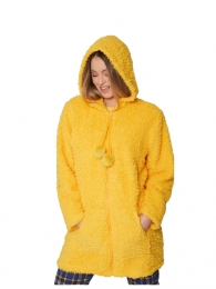 Admas giacca da camera in pile gialla donna/bimba 1