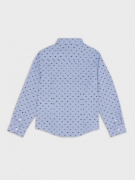 Emporio Armani junior camicia in cotone azzurra 2
