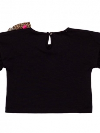 T.shirt in cotone bimba con logo di strass 2