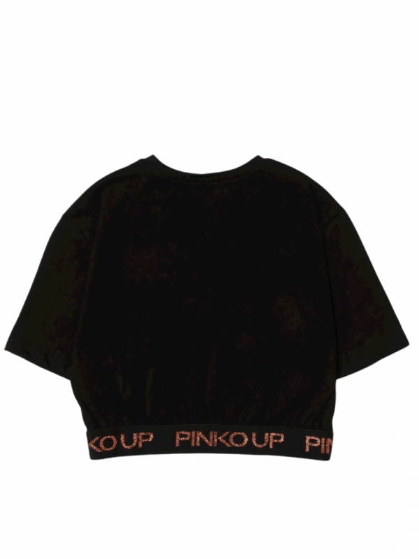 Pinko Up t.shirt crop con maniche 3/4 8-14 anni 2