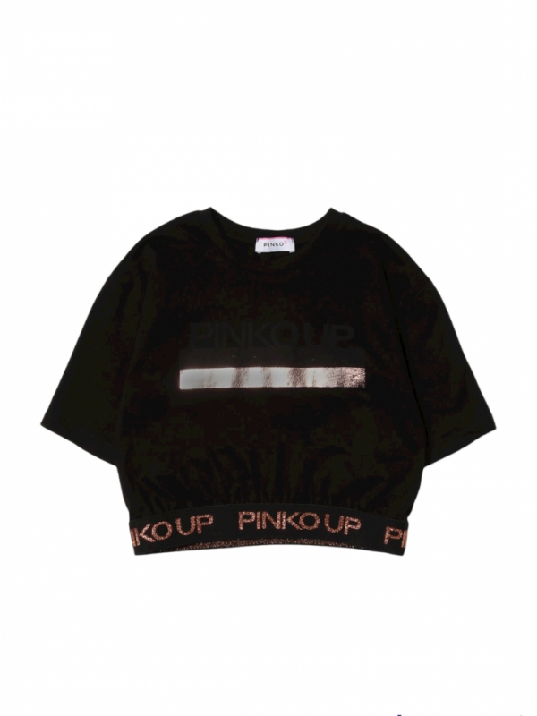 Pinko Up t.shirt crop con maniche 3/4 8-14 anni 1