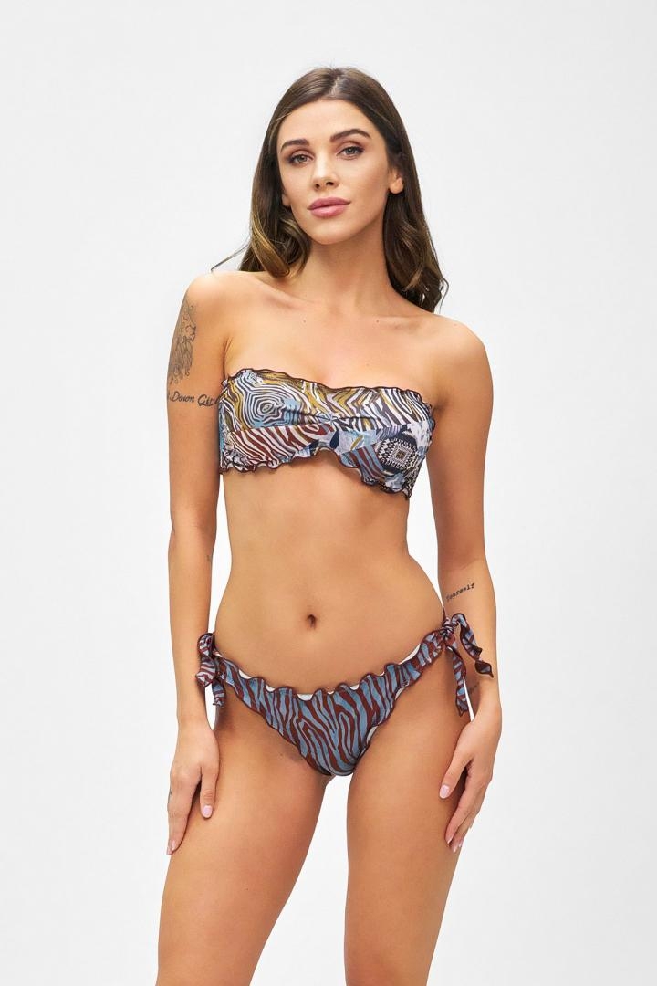 immagine 0 di Bikini fascia e slip nodi brasiliano regolabile Frou Frou