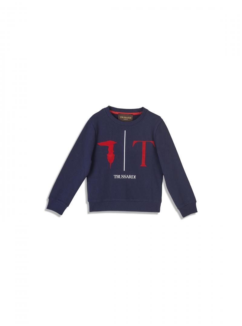 immagine 0 di Trussardi junior felpa in cotone garzato