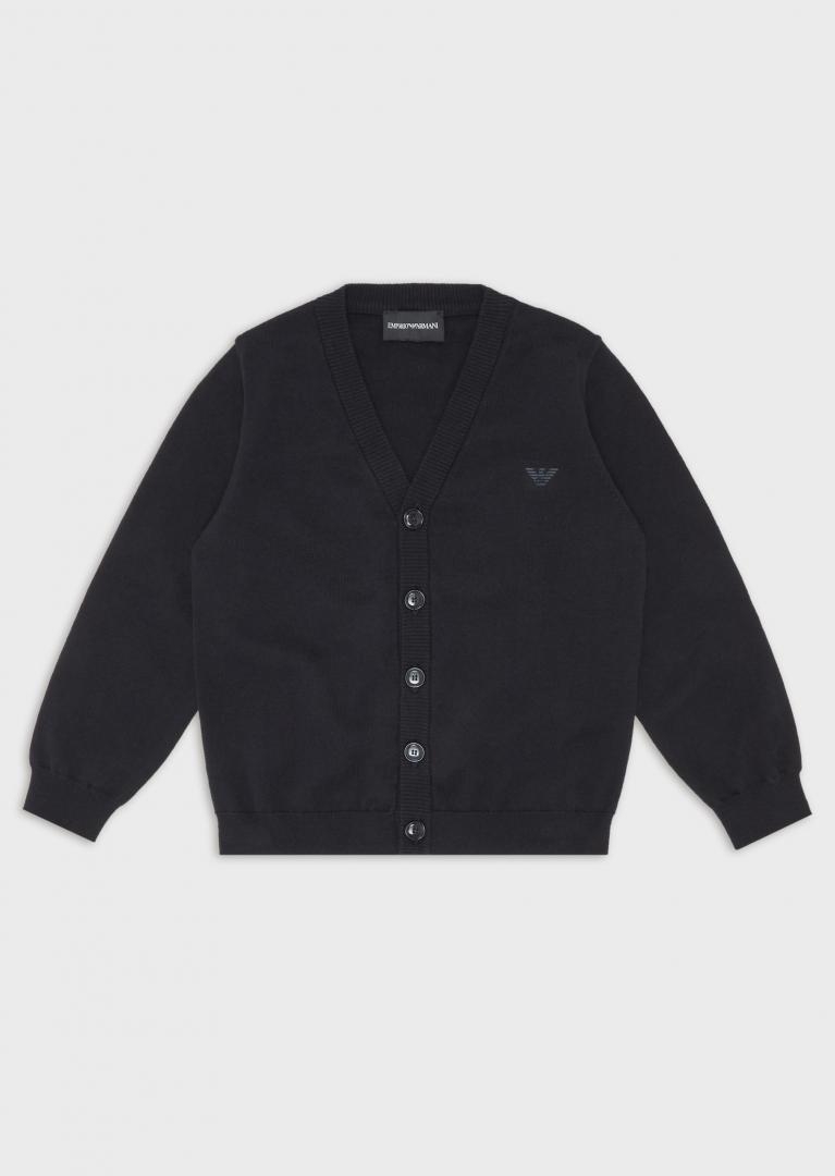 immagine 0 di Emporio Armani junior cardigan scollo V misto lana