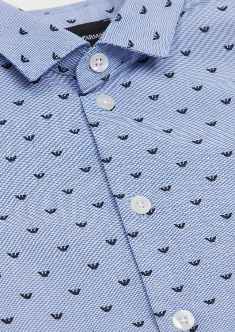 immagine 2 di Emporio Armani junior camicia in cotone azzurra