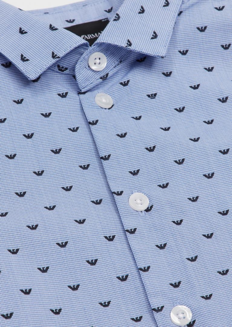 immagine 2 di Emporio Armani junior camicia in cotone azzurra