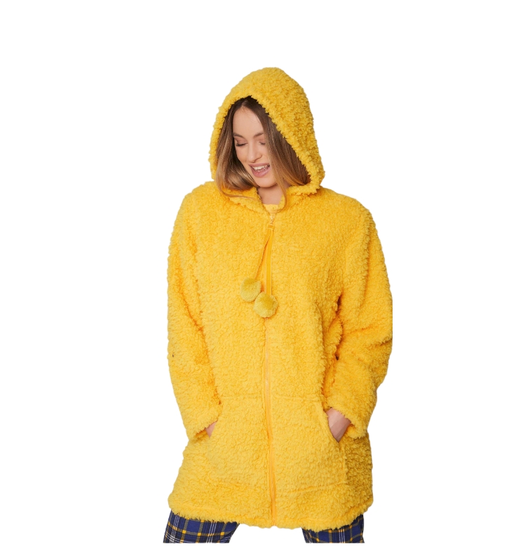 immagine 0 di Admas giacca da camera in pile gialla donna/bimba