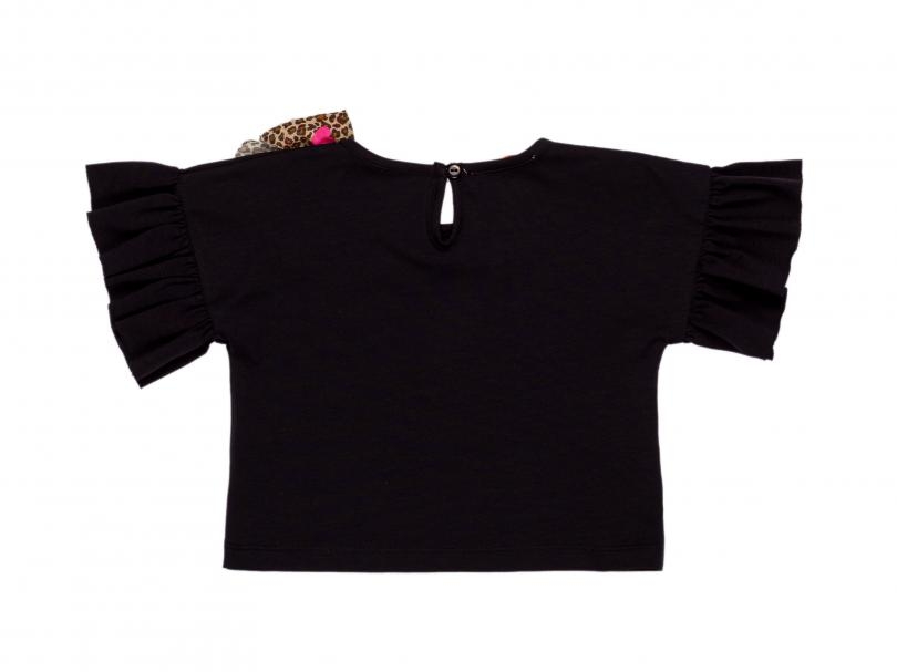 immagine 1 di T.shirt in cotone bimba con logo di strass