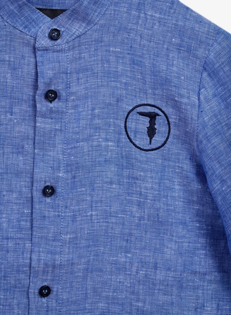 immagine 2 di Trussardi camicia azzurra in lino