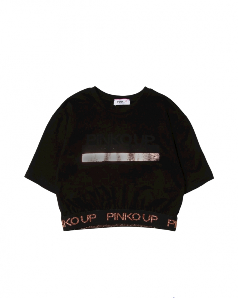 immagine 0 di Pinko Up t.shirt crop con maniche 3/4 8-14 anni
