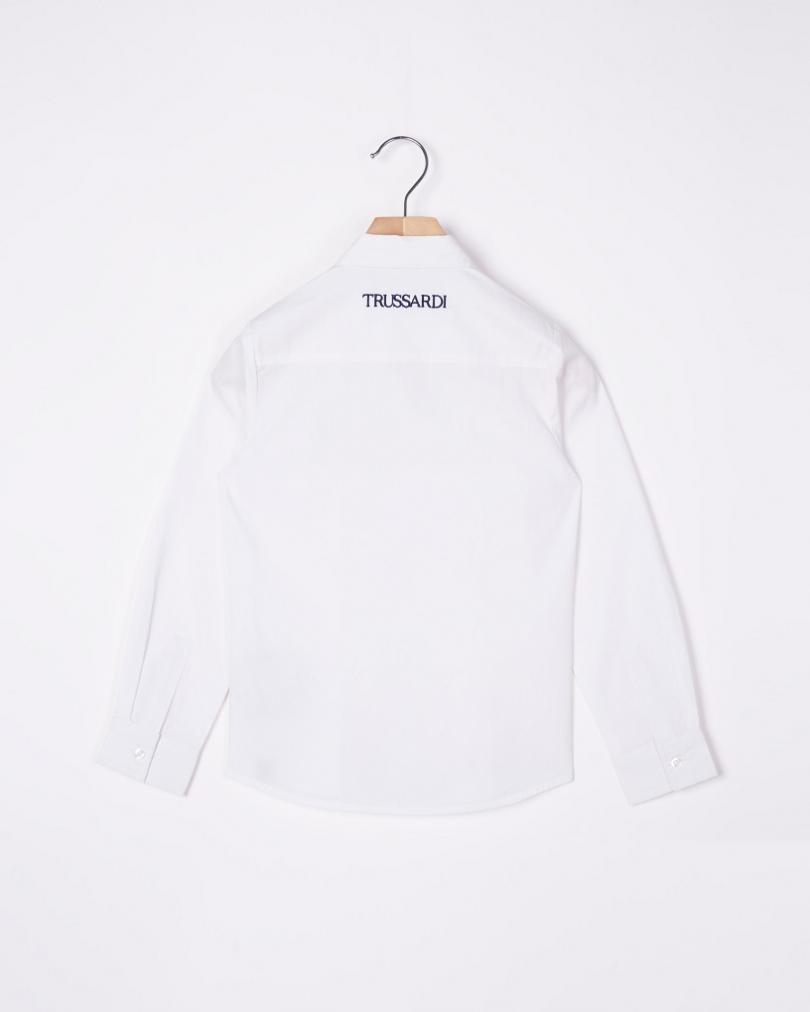 immagine 4 di Trussardi camicia  bianca e azzurra nuova collezione 2-16 anni