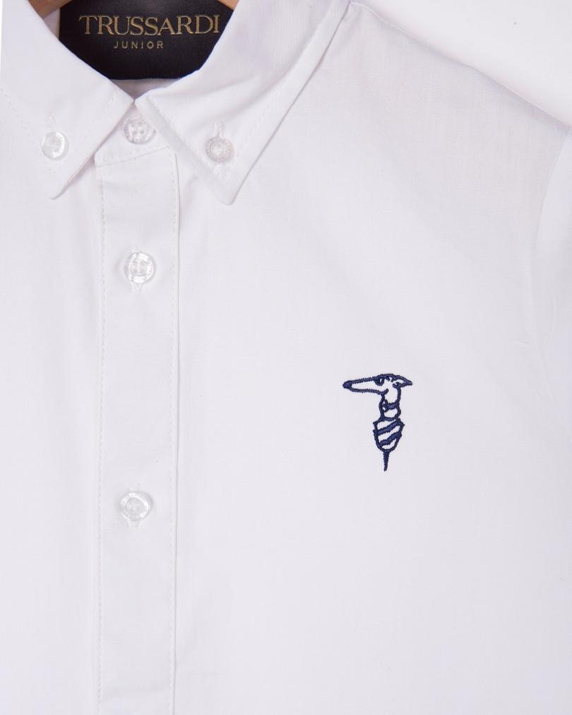 immagine 5 di Trussardi camicia  bianca e azzurra nuova collezione 2-16 anni